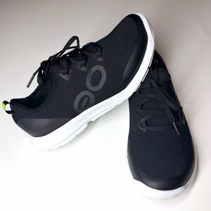 OOFOS MEN’S OOMG SPORT LS LOW SHOES BLACK / WHITE SIZE- 10